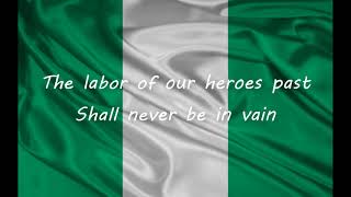 Nigerian National Anthem With Lyrics (Subtitles)