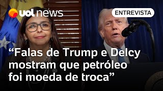 Discurso de Trump e Delcy mostra que setor petroleiro foi usado como moeda de troca, diz professora
