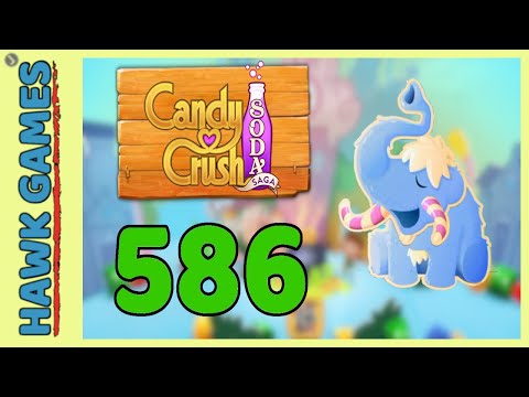 Candy Crush Soda Saga Level 586 (Frosting mode) - 3 Stars Walkthrough, No Boosters