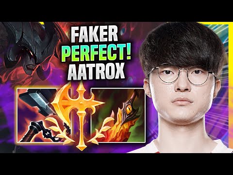 FAKER PERFECT GAME WITH AATROX IN EUW SOLOQ! - T1 Faker Plays Aatrox MID vs Sylas!