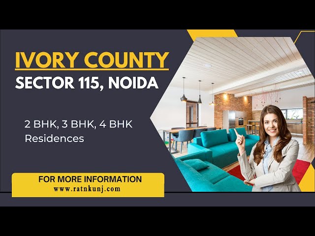 Ivory County 3 Bedroom for sale  2034SqFt Apartment Sector 115 noida