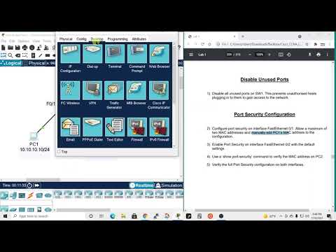 CCNA Lab: Flackbox Lab 18 – Port Security Configuration