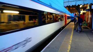 preview picture of video 'Class 90005 Arriving at Diss Station at 20:33 on 5th May 2014 (ALL ABELLIO COACHES)'