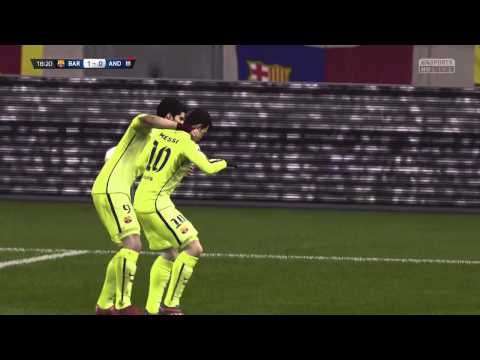 ¡Gol de tiro libre de Messi! FC Barcelona 5-0 Anderlecht. Champions League FIFA15
