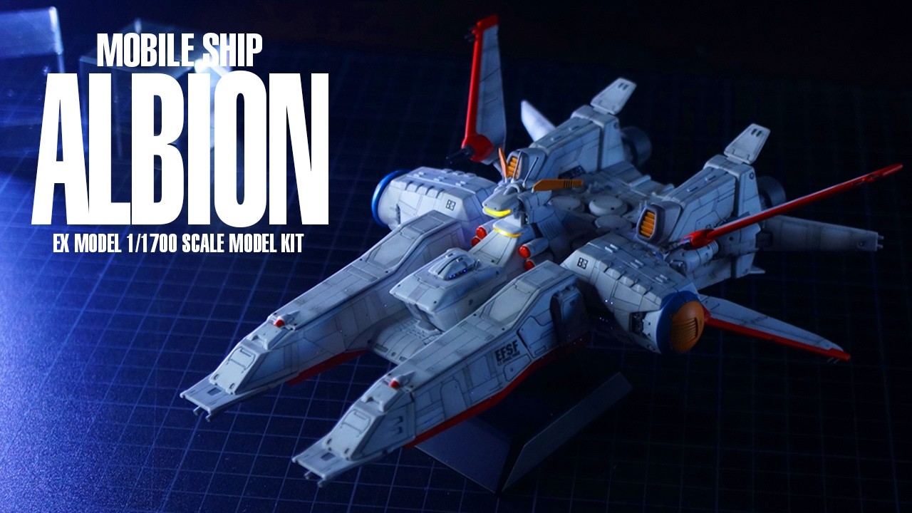【初めて戦艦モデルに挑戦！！】EX MODEL 1/1700 アルビオンを全塗装＆電飾で制作！！！【GUNPLA/ガンプラ全塗装61機目】I built EX MODEL ALBION.