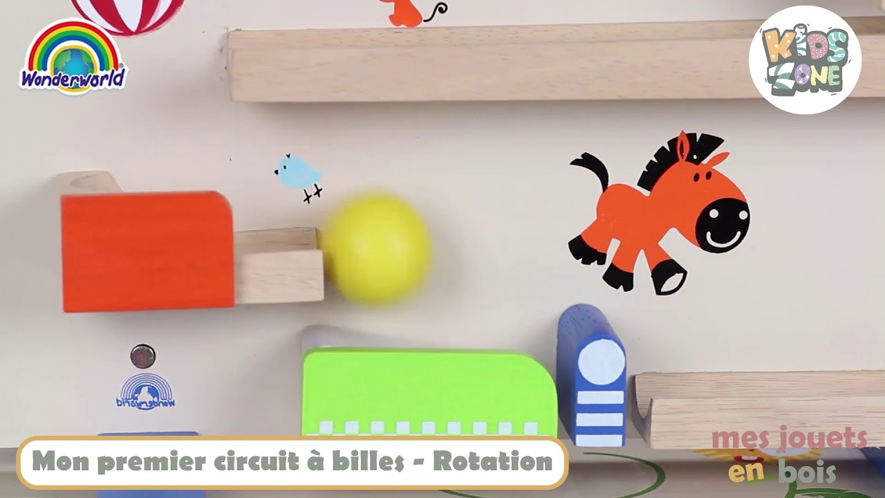 Mon premier circuit à billes en bois pour bébé - Retournement