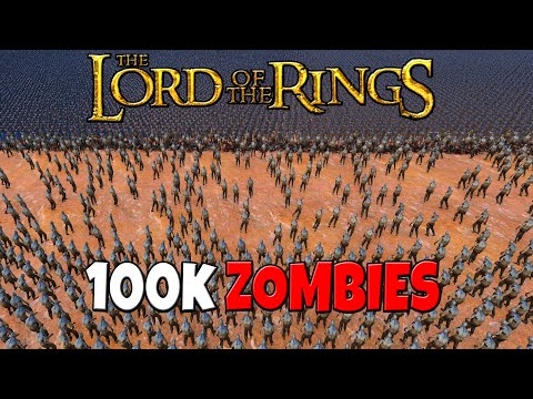 All Lord of the Rings Armies vs 100k ZOMBIES! - Ultimate Epic Battle Simulator: LotR Mod