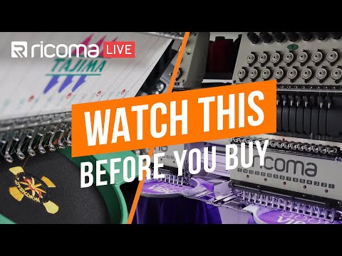 What Most Don't Consider | Tajima VS Ricoma Embroidery Machines - YouTube
