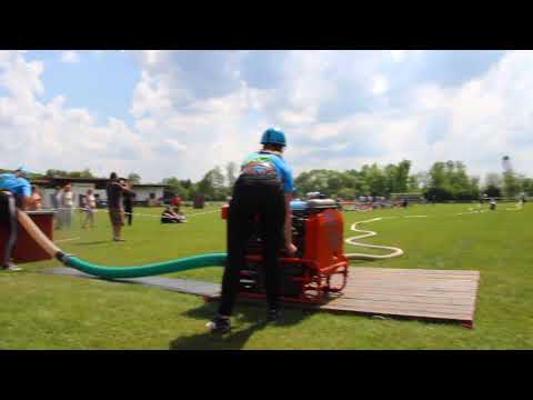 Okrskové kolo Jičíněves 2018: požární útok - SDH Slatiny A (ženy)