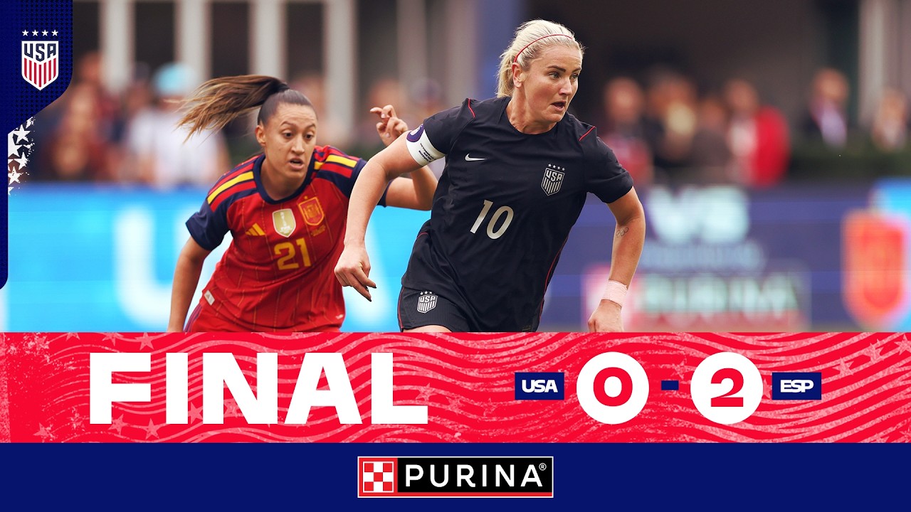 Clash of Champions in Front of Sold-Out Crowd | USWNT 0-2 Spain | Highlights | International Match
