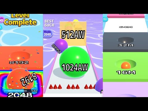 2048 | Ball Run Infinity vs Ball Run 2048 Merge Number vs Ball Run INFINITY MODE [512AW]