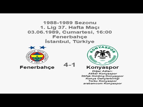 Fenerbahçe 4-1 Konyaspor [HD] 03.06.1989 - 1988-1989 Turkish 1st League Matchday 37 (Ver. 2)