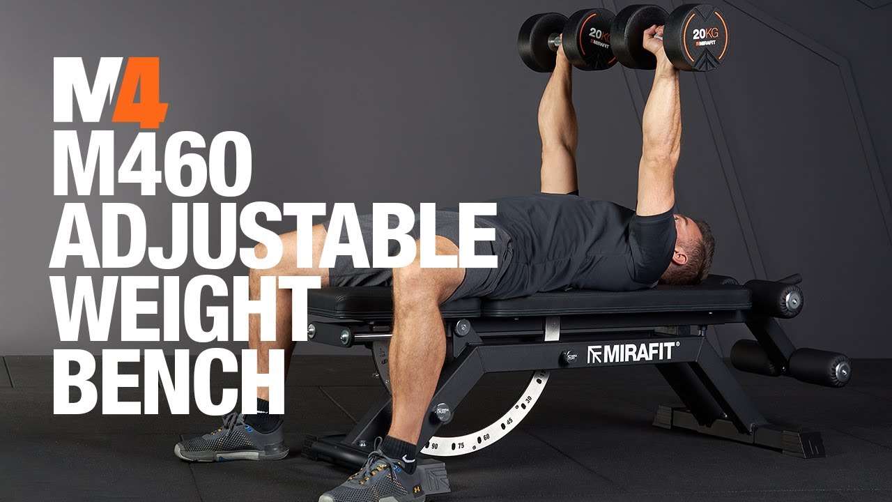 M460 FID Adjustable Weight Bench with Leg Attachment Mirafit