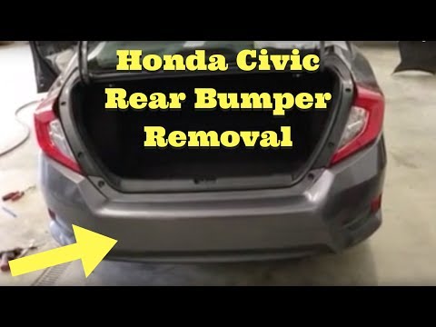 2016 2017 2018 Honda Civic --- Rear Bumper Removal Replace Install How to Remove