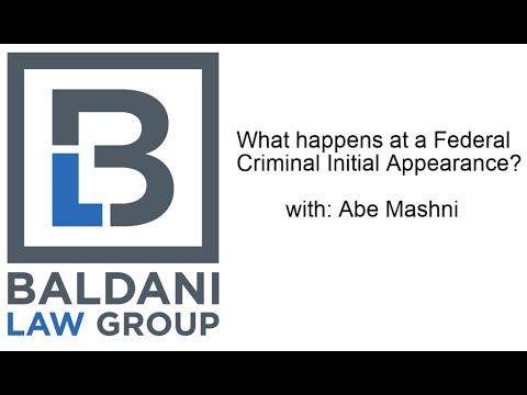What Happens at a Federal Criminal Initial Appearance?