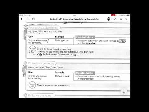 destination B1 Unit 16: Pronouns and Possessive Determiners (đại từ và Sở hữu trong tiếng Anh)