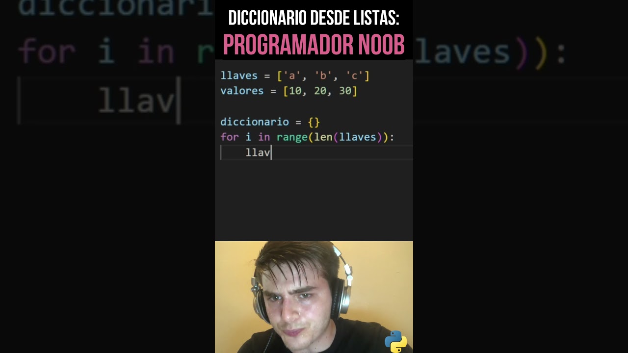 Crea un diccionario de python desde listas como un pr0.