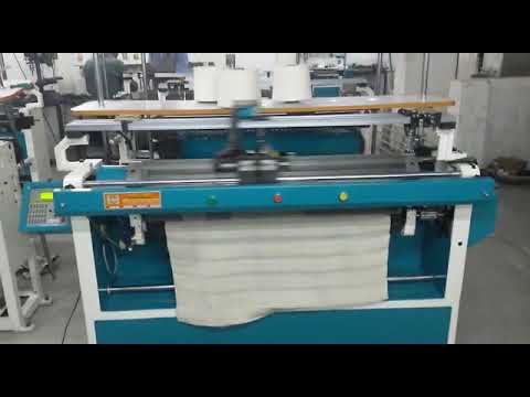 Computerized sweater and collar flat knitting machine