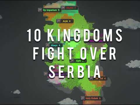 10 KINGDOMS fight over SERBIA in Worldbox