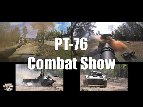 PT-76 Tank Double Camera Prague 1968 Combat Show #1 Morning - Kevätsawutus 2019