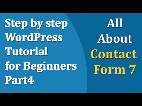 Step by step WordPress Tutorial for Beginners Part4 | All about Contact Form 7
