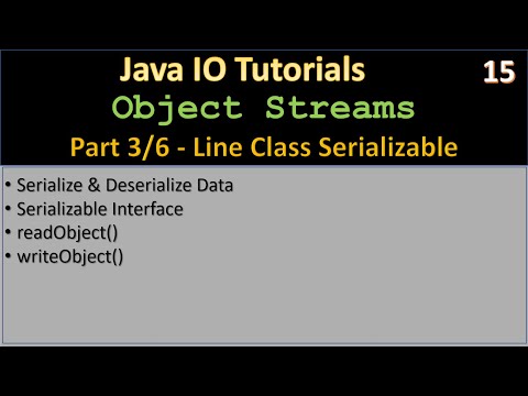 Java Io Serialization Part 3 Line Class Serializable Java Io Tutorials 15