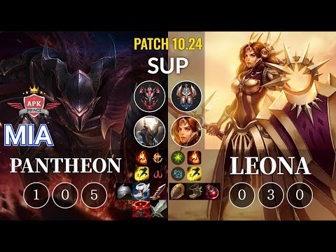 APK Mia Pantheon vs Leona Sup - KR Patch 10.24