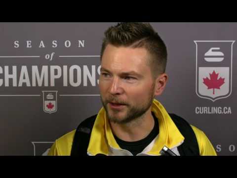 2017 Tim Hortons Brier - Media Scrum - Draw 13