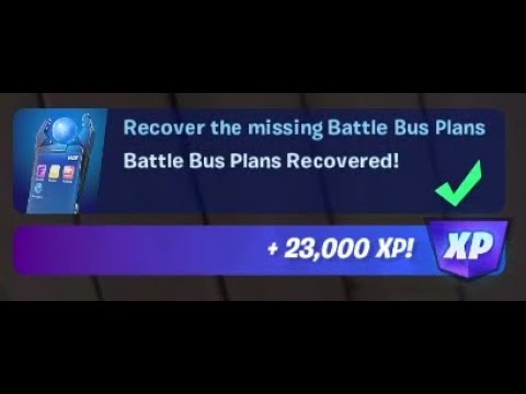 Recover the missing battle bus plans - Fortnite Chapter 3 Season 2