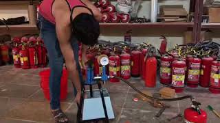 SAFETY PLUS FIRE EXTINGUISHER HYDRO TEST MACHINE & PROCESS