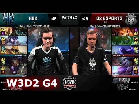 H2K Gaming vs G2 eSports | Week 3 Day 2 of S8 EU LCS Spring 2018 | H2K vs G2 W3D2 G4