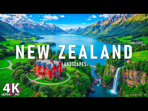 FLYING OVER NEW ZEALAND(4K UHD) - Relaxing Music Along With Beautiful Nature Videos | 4K Video HD