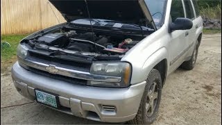How to step by step Thermostat Replacement Chevy Trailblazer 4.2L Vortec 4200 Fix Repair