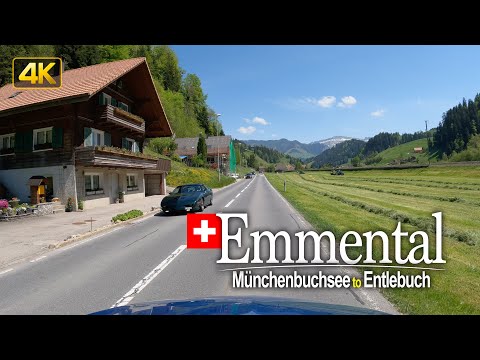 Driving through the Emmental in Switzerland🇨🇭 from Münchenbuchsee to Entlebuch