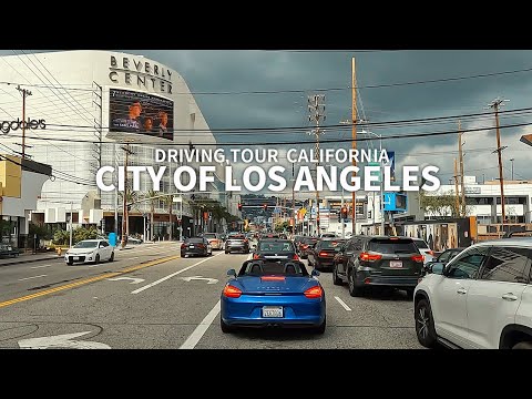 [4K] LOS ANGELES - Driving Beverly Grove, Tri West, Sunset Strip & Wilshire Boulevard, California