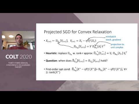 On the Convergence of Stochastic Gradient Descent with Low-Rank Projections for Convex Low-Rank