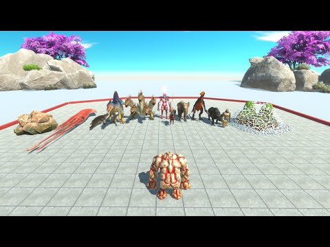 Lava golem vs mini boss animal revolt battle simulator