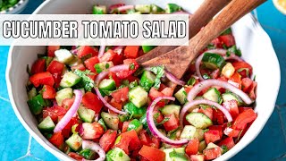 Cucumber Tomato Salad (Mediterranean Salad - Easy 