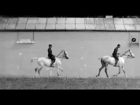 CHEVAL MONTE, DEUX CHEVAUX BASIS SE SUIVANT AU PAS 1899 Silent film Étienne Jules Marey