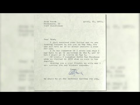 Letters from Anne Frank’s father donated to museum