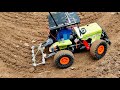 Home Made Rc Tractor With Cultivater Working In Fields