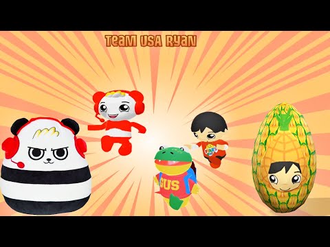 Tag with Ryan: Red Combo Panda Mistery Eggs Surprise Easter Update vs Pineapple Ryan All Charatcers