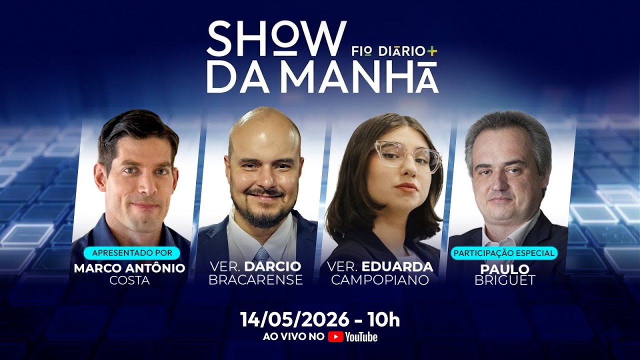 SHOW DA MANHÃ - FLÁVIO ADMITE ÁUDIO E PEDE CPMI DO MASTER - 14/05/2026
