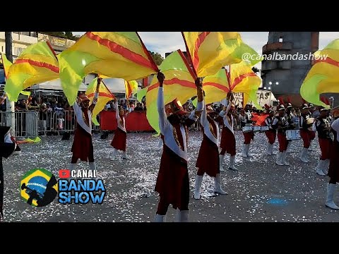 Corpo coreográfico da Banda Marcial BAMAR na Final do Campeonato baiano AFAB-BA 2025