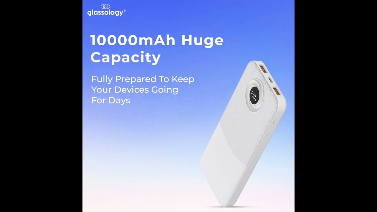 10000mAh Power Bank ,Dual USB Output & Digital Display