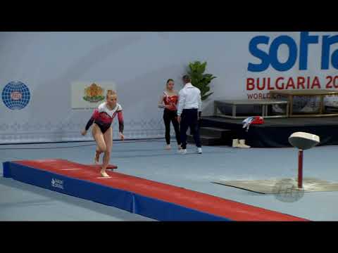 KOROBEINIKOVA Anna (RUS) - 2017 Trampoline Worlds, Sofia (BUL) - Qualification Tumbling Routine 1