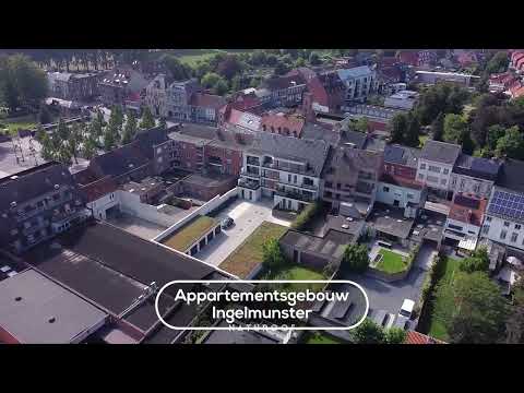 Extensieve groendaken op garageboxen in Ingelmunster