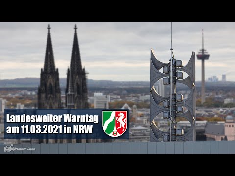 Schauriges Sirenenkonzert in Köln - Landesweiter Warntag 2021 in NRW | 11.03.2021
