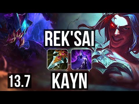 REK'SAI vs KAYN (JNG) | 4/1/12, 68% winrate | KR Master | 13.7