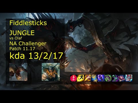 Fiddlesticks vs Olaf Jungle - NA Challenger 13/2/17 Patch 11.17 Gameplay